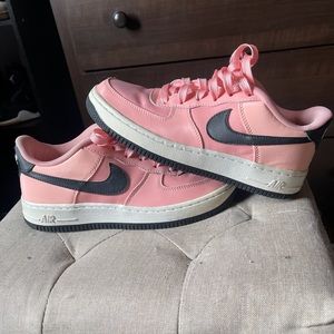 Nike Air Force ones Valentine’s Day, bleached coral